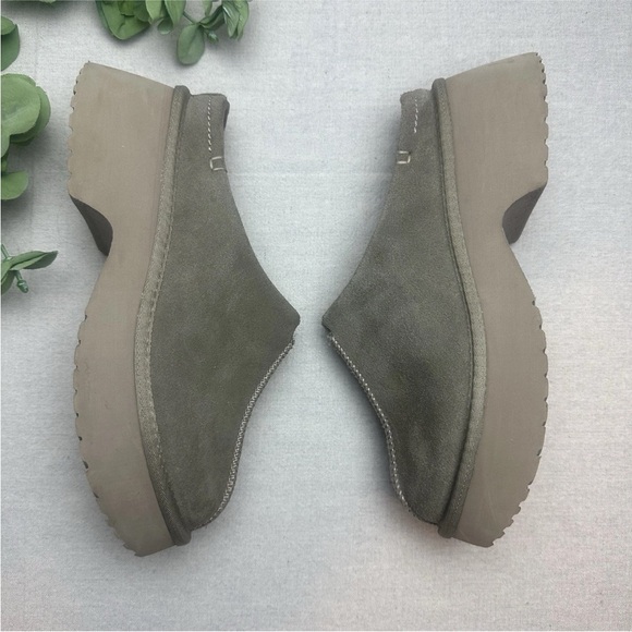 Project Cloud Johnna Platform Clogs Genuine Suede Uppers Gray Grey Size 8 - Picture 3 of 12